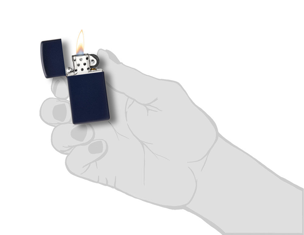 Slim® Navy Blue Matte freeshipping - Zippo.ca