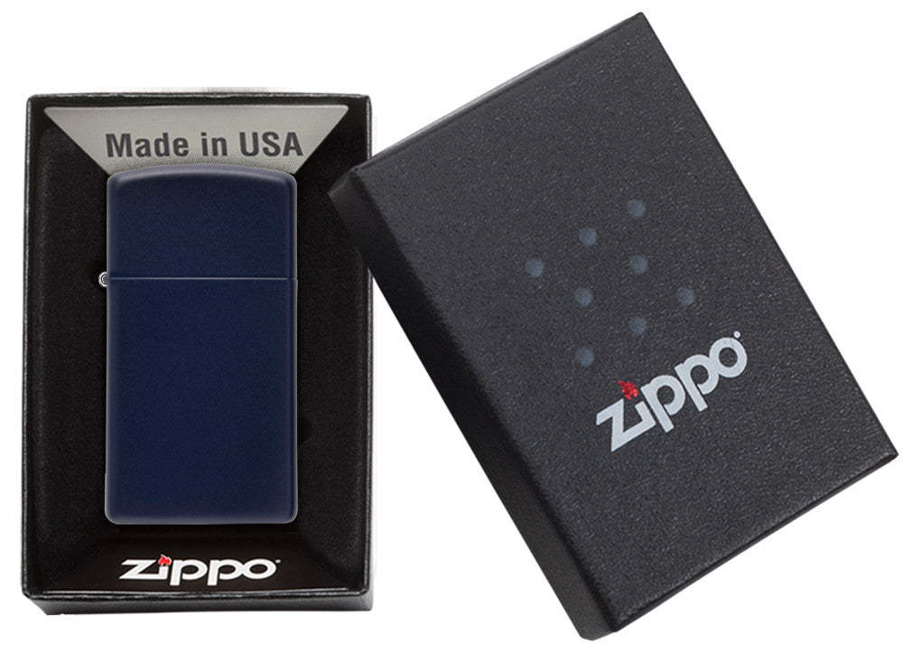 Slim® Navy Blue Matte freeshipping - Zippo.ca