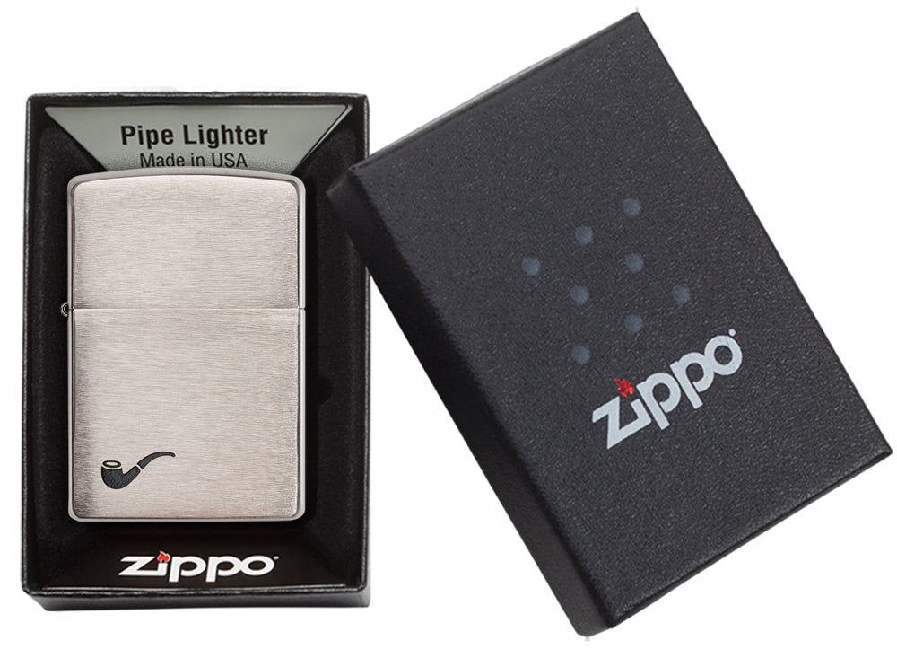 Brushed Chrome Pipe Lighter freeshipping - Zippo.ca