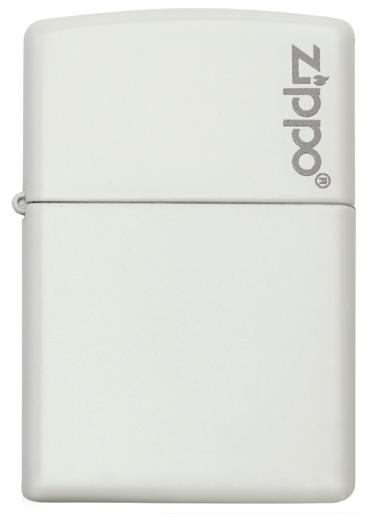 White Matte with Zippo logo freeshipping - Zippo.ca