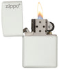 White Matte with Zippo logo freeshipping - Zippo.ca