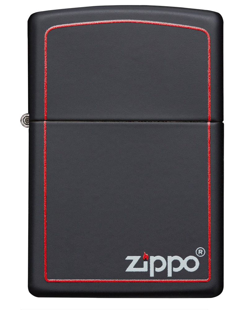 Black Matte with Zippo Border freeshipping - Zippo.ca