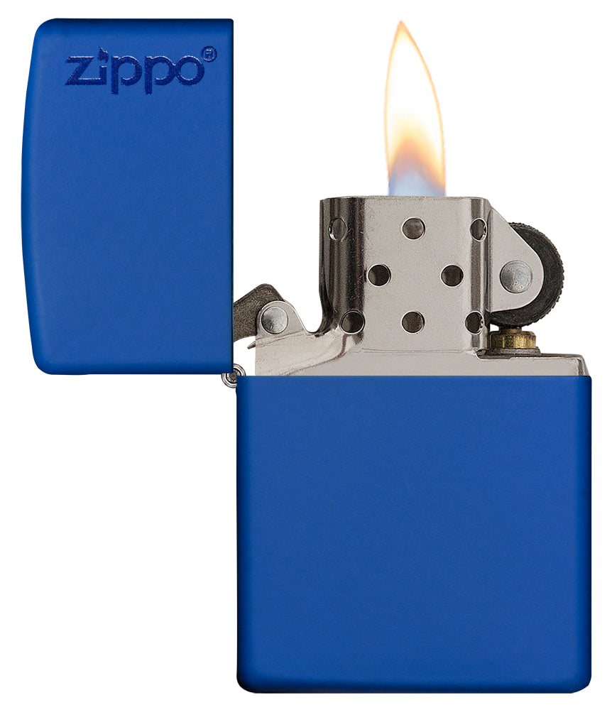 Royal Blue Matte with Zippo logo freeshipping - Zippo.ca