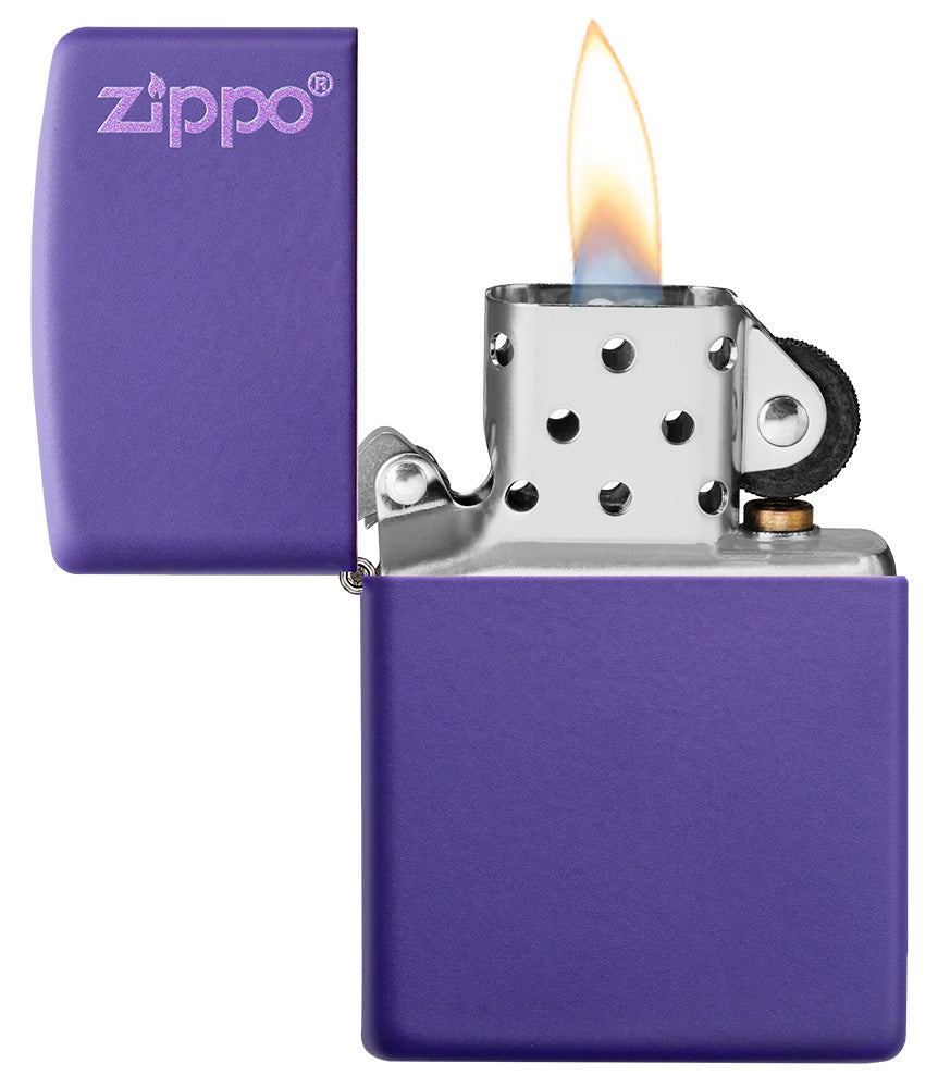 Classic Purple Matte Zippo Logo freeshipping - Zippo.ca