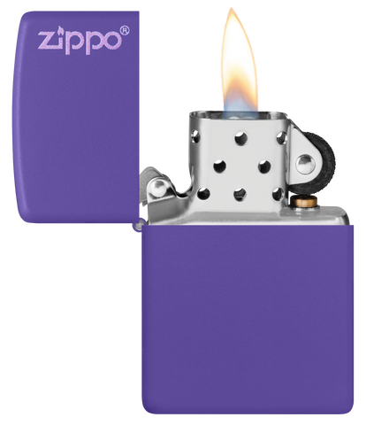 Zippo Purple Matte with Zippo logo