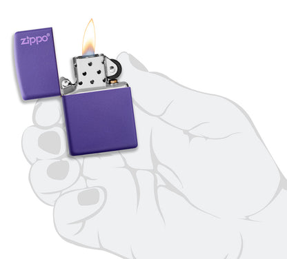 Classic Purple Matte Zippo Logo freeshipping - Zippo.ca