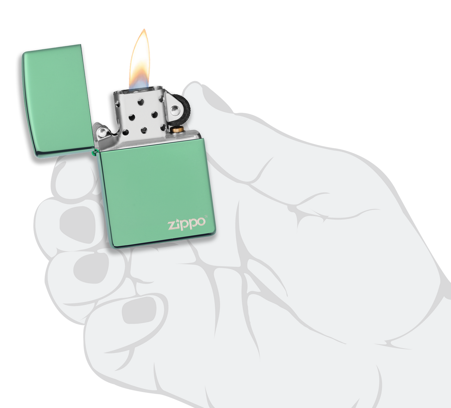 Chameleon with Zippo logo