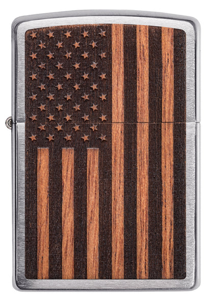 Woodchuck USA Flag - Mahogany Emblem freeshipping - Zippo.ca