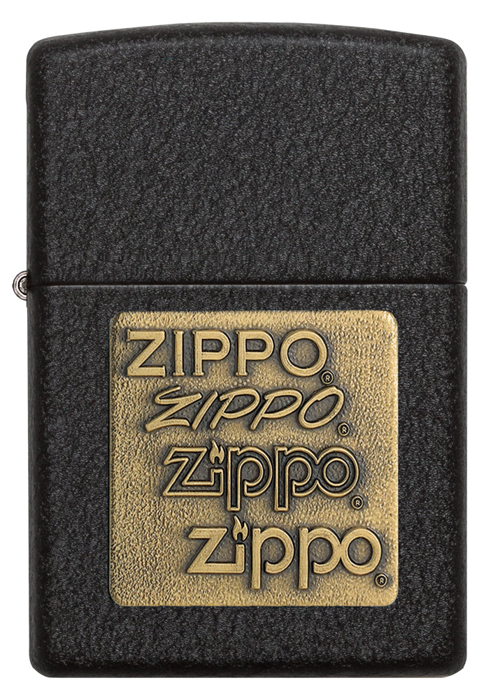 Black Crackle Gold Zippo Logo freeshipping - Zippo.ca