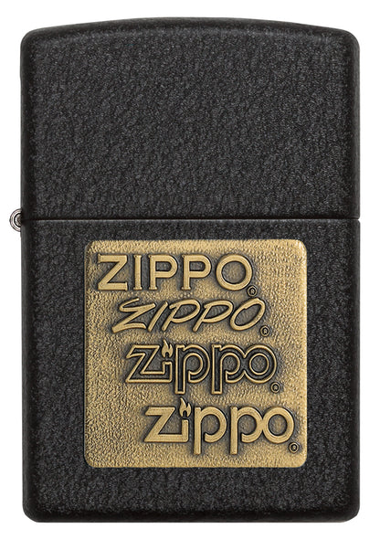 Black Crackle Gold Zippo Logo freeshipping - Zippo.ca