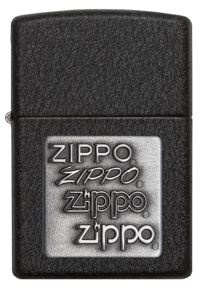 Black Crackle Silver Zippo Emblem freeshipping - Zippo.ca