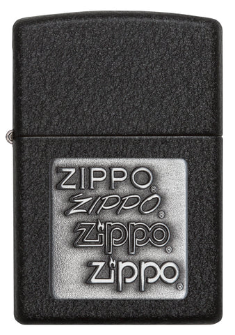 Black Crackle Silver Zippo Emblem freeshipping - Zippo.ca