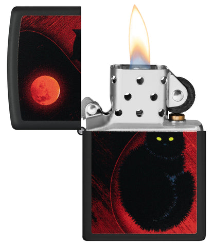 Zippo 218 Black Cat Design ( 48453 )