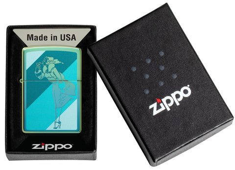 Zippo Teal Windy Design ( 48457) - Zippo.ca