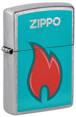 Zippo Teal Red Flame (48495) PF