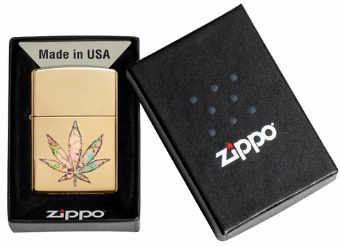 Zippo High Polish Brass, Leaf Fusion Design freeshipping - Zippo.ca
