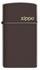 Zippo Slim Brown w/ Zippo Logo (49266ZL)