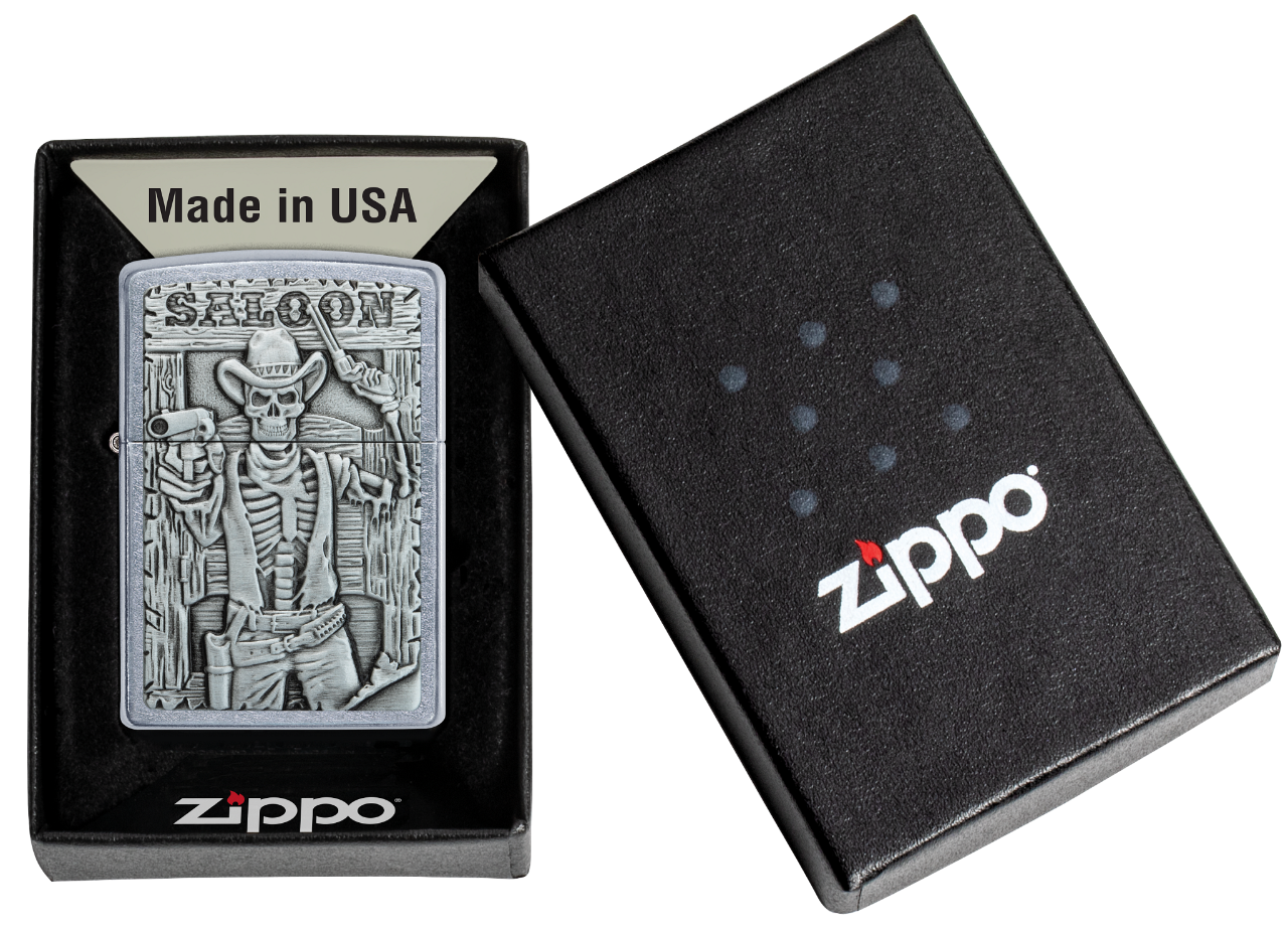 Saloon Skull Emblem Design freeshipping - Zippo.ca