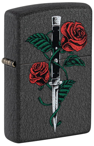 Zippo Rose Dagger Tattoo Design