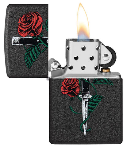 Tatouage de poignard Zippo Rose 