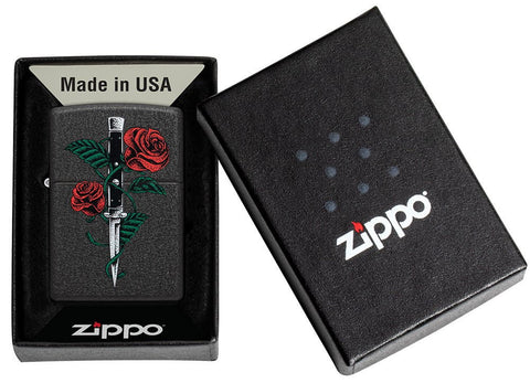 Tatouage de poignard Zippo Rose 