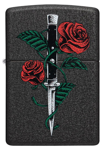 Zippo Rose Dagger Tattoo Design