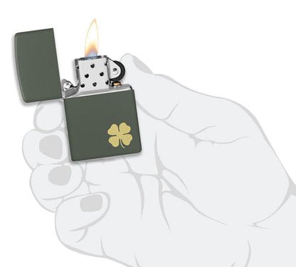 Zippo Four Leaf Clover Design