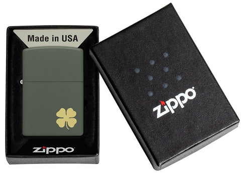 Zippo Four Leaf Clover Design