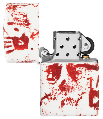 Zippo avec motif main sanglante 