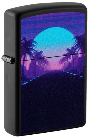 Zippo Sunset Black Light Design