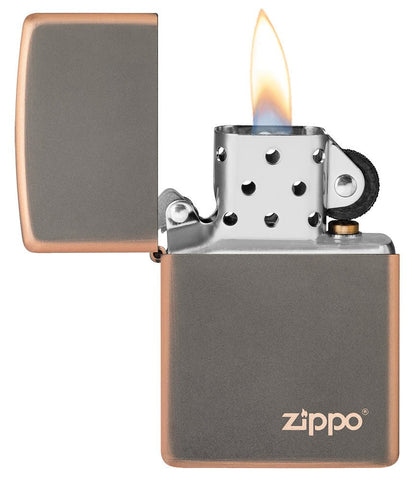 Zippo Bronze Rustique avec logo Zippo 