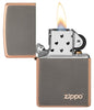 Zippo Rustic Bronze with Zippo logo