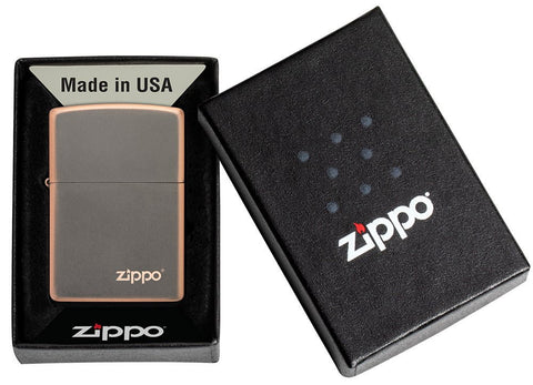 Zippo Rustic Bronze with Zippo logo