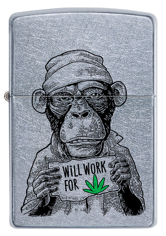 Workin' For Weed Leaf Design Pipe Lighter freeshipping - Zippo.ca