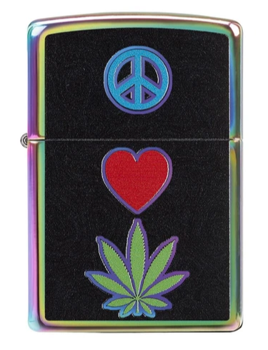 Peace, Love, Leaf Design freeshipping - Zippo.ca