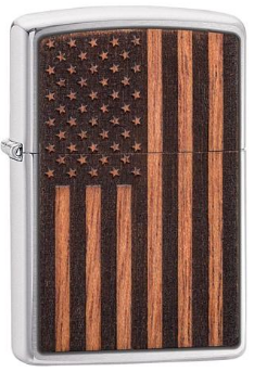 Woodchuck USA Flag - Mahogany Emblem freeshipping - Zippo.ca